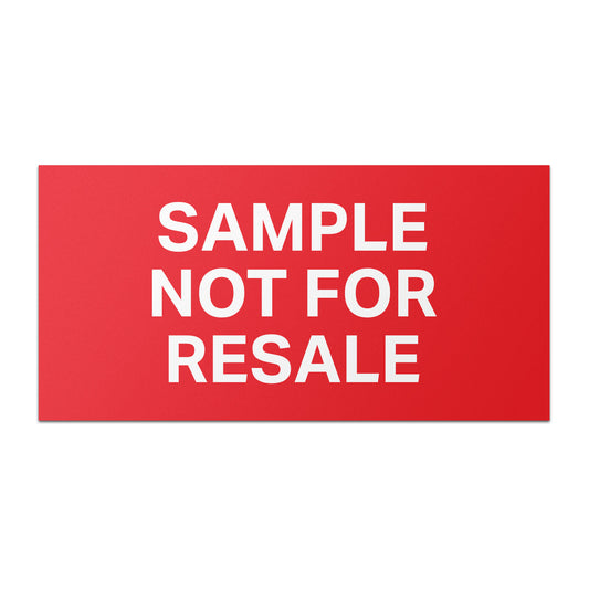 2 x 1 inch | Retail & Sales: Sample Not for Resale Labels