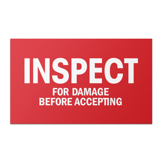 5 x 3 inch | Quality Control Labels: Inspect for Damage Labels