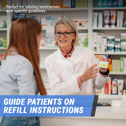 3.75 x 1.25 inch | Medical & Rx Medication Label: Please Call 48 Hours Ahead for RX Refill