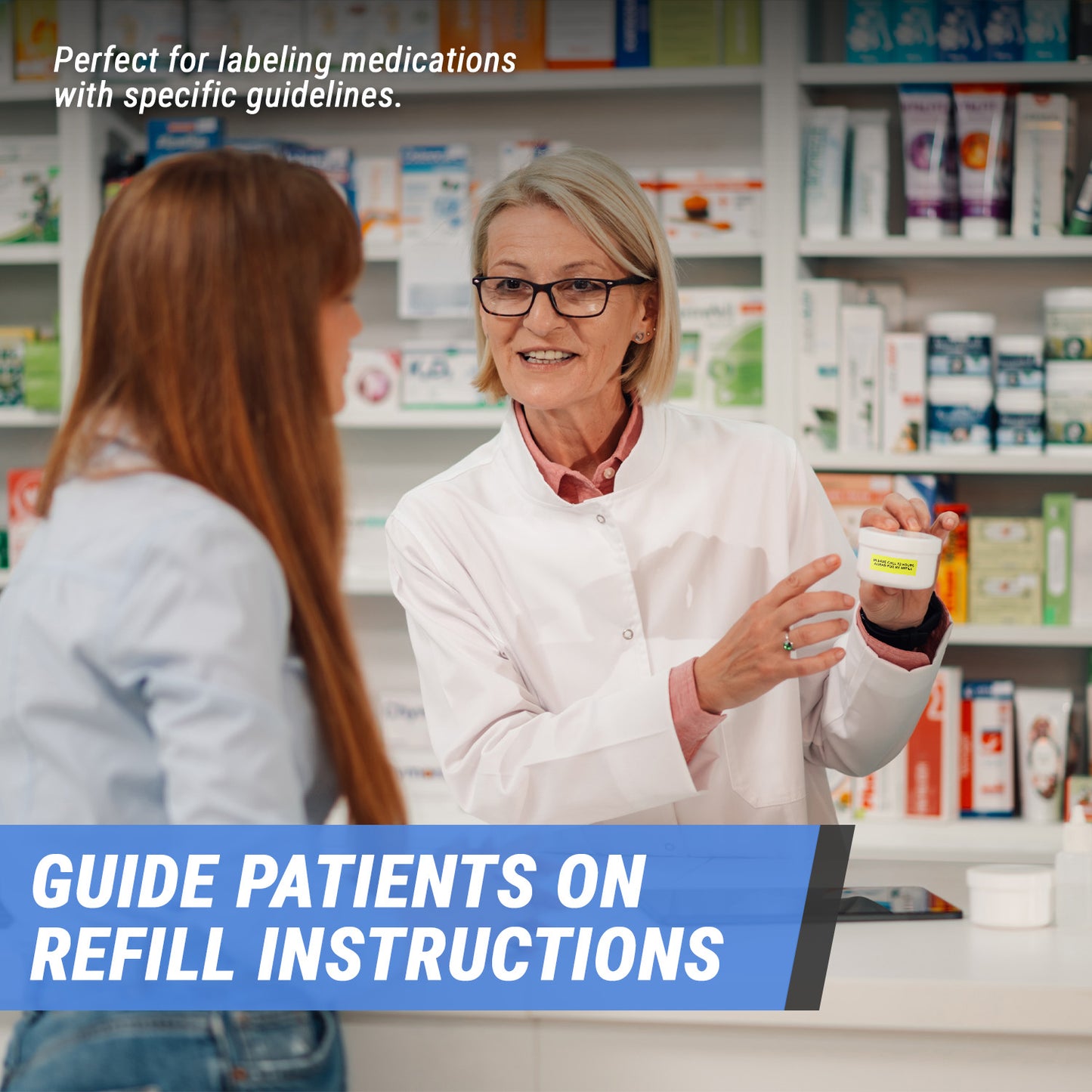 3.75 x 1.25 inch | Medical & Rx Medication Label: Please Call 72 Hours Ahead for RX Refill