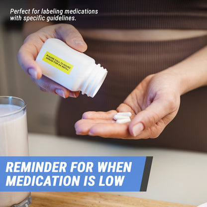 3.75 x 1.25 inch | Medical & Rx Medication Label: Please Call 72 Hours Ahead for RX Refill