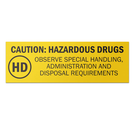 1.5 x 0.5 inch | Medical & Rx Medication Label: Caution Hazardous Drugs