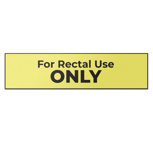 1.5 x 0.375 inch | Medical & Rx Medication Label: For Rectal Use Only