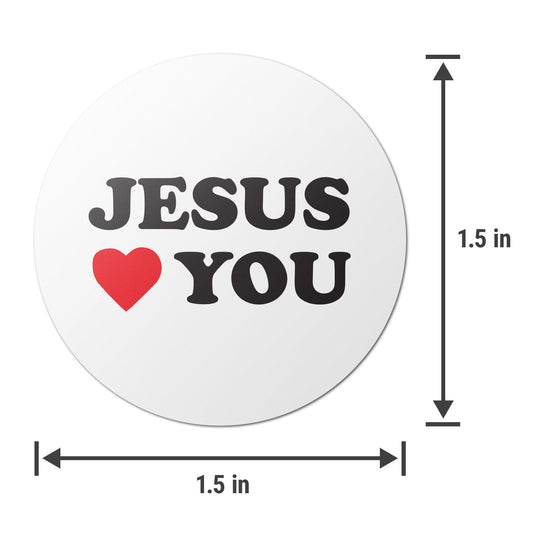 1.5 inch | Teacher/Classroom Stickers: Jesus Loves You