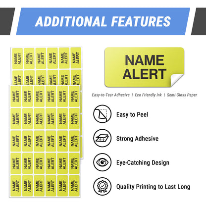 1.5 x 0.75 inch | Medical & Rx Medication Label: Name Alert
