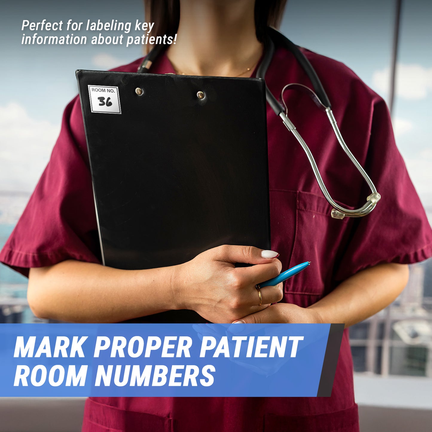 1.5 x 1.375 inch | Medical & Rx Medication Label: Room No.