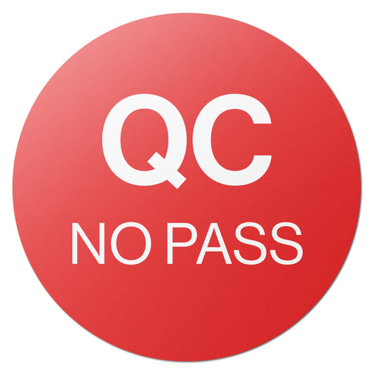 1 inch |  Quality Control: QC No Pass Stickers