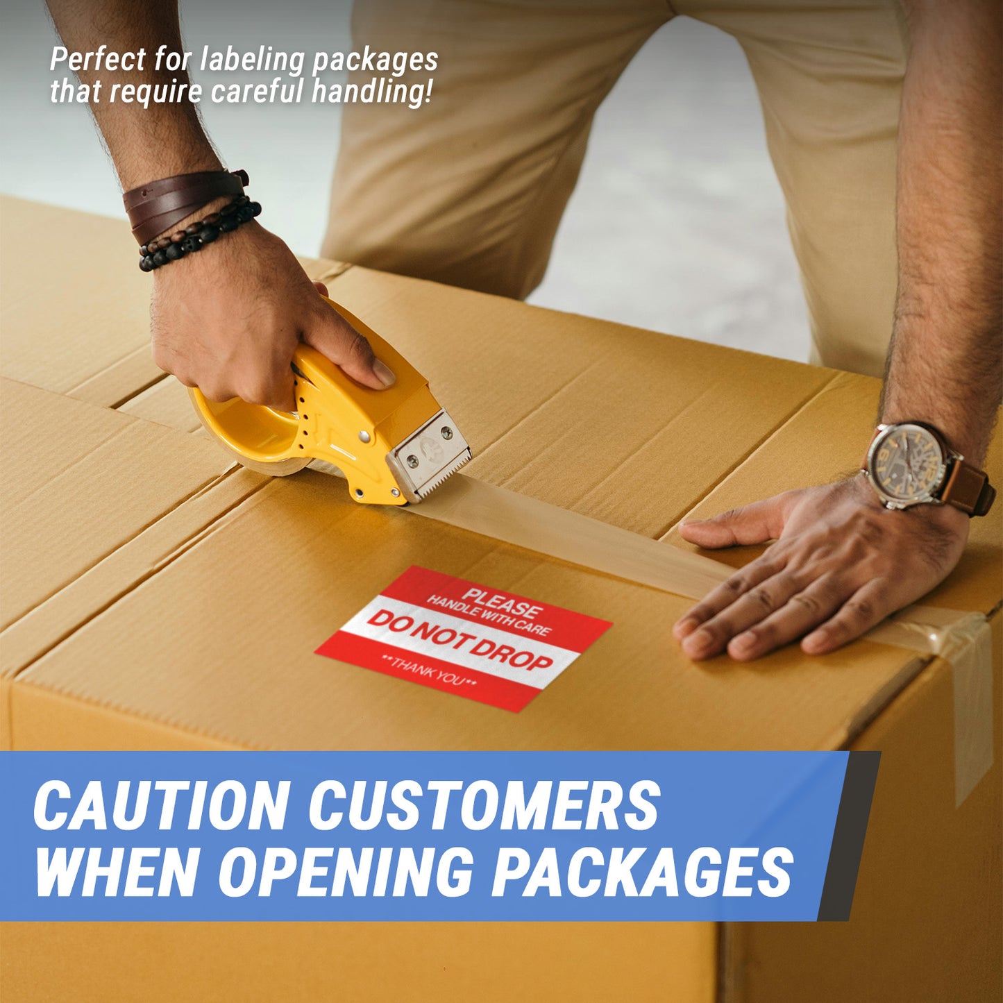 5 x 3 inch | Shipping & Handling Labels: Please Handle with Care - Do Not Drop