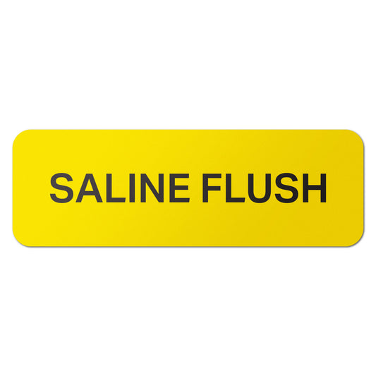 1.5 x 0.5 inch | Medical & Rx Medication Label: Saline Flush