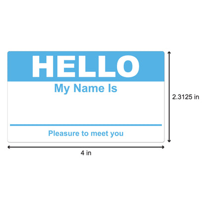 4 x 2.31 inch | Name Tags: Hello My Name is Stickers