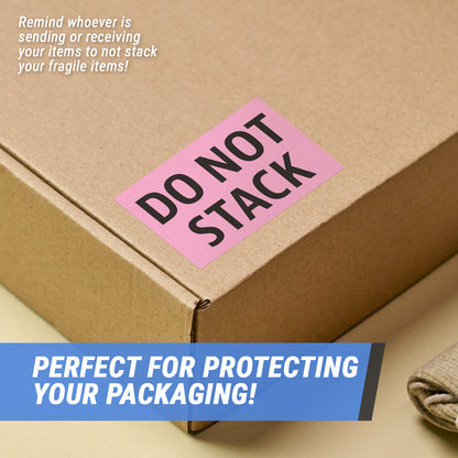 3 x 2 inch | Shipping & Handling: Do Not Stack Stickers