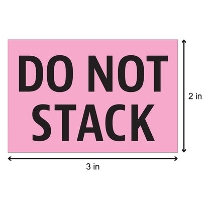 3 x 2 inch | Shipping & Handling: Do Not Stack Stickers