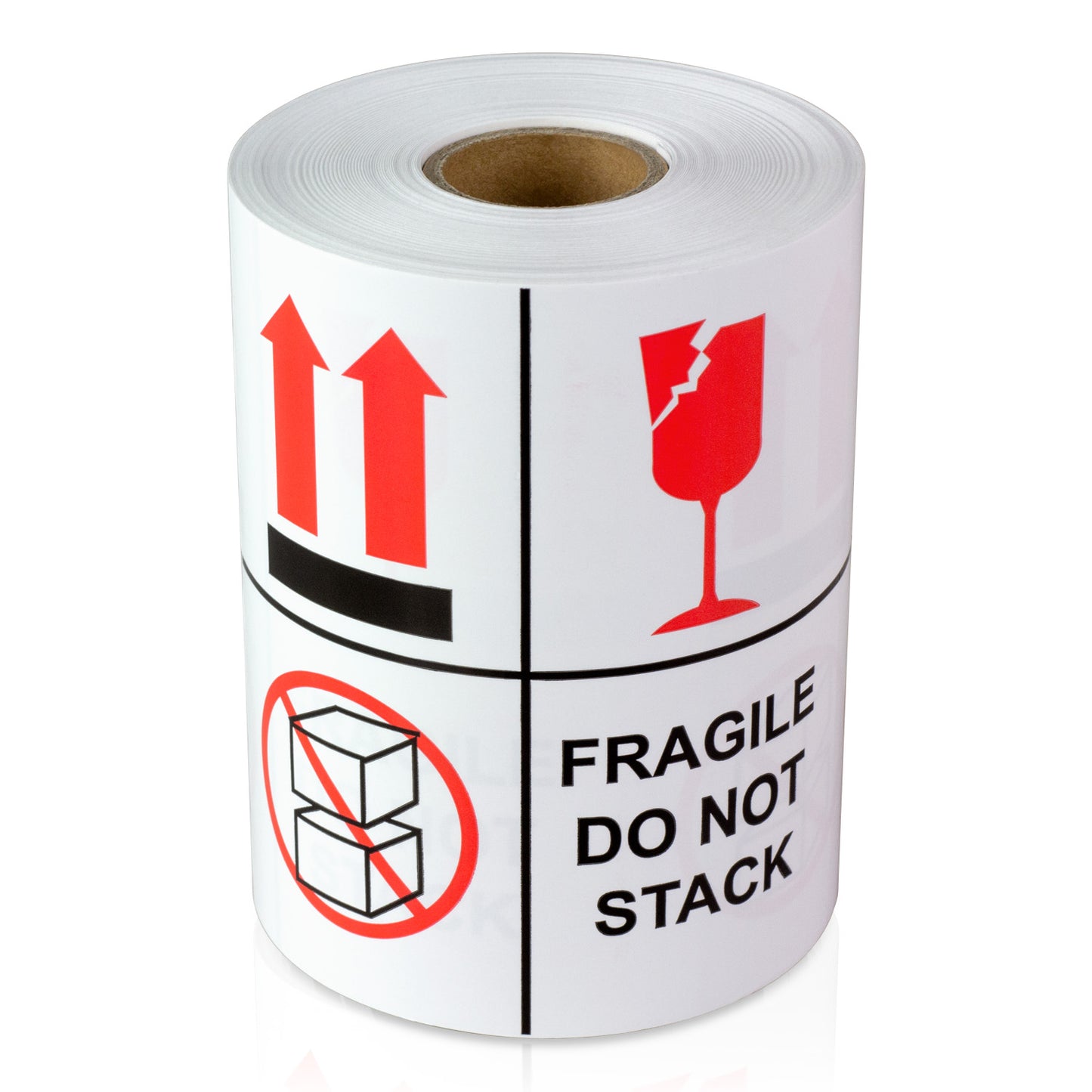 4 x 4 inch | Shipping & Handling: Fragile Stickers / Do Not Stack Stickers
