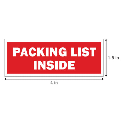 4 x 1.5 inch | Shipping & Handling: Packing List Inside Stickers ...