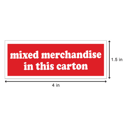 4 x 1.5 inch | Shipping & Handling: Mixed Merchandise in this Carton Stickers