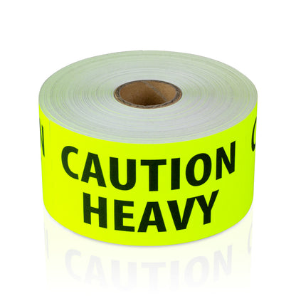 4 x 2 inch | Shipping & Handling: Caution Heavy Stickers