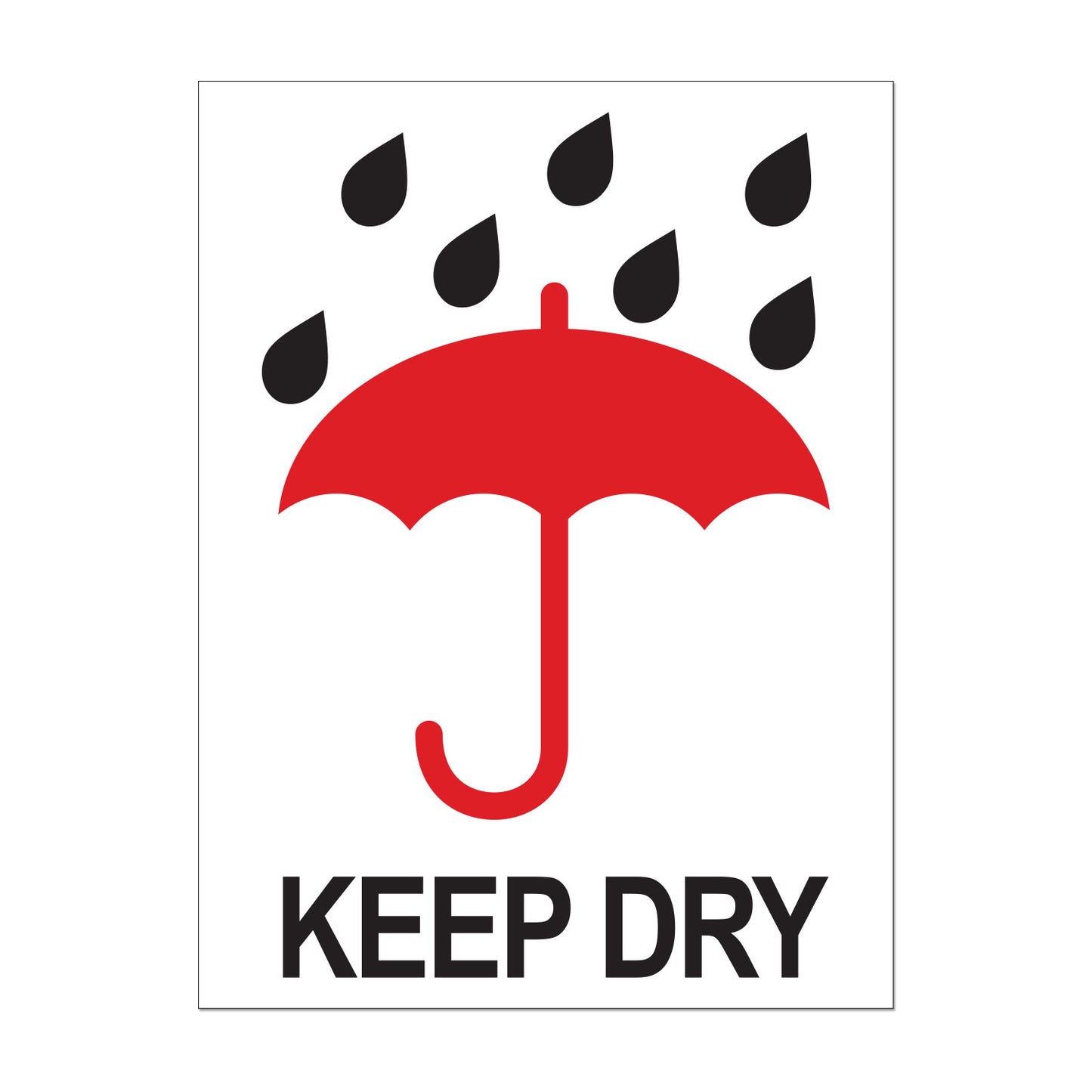 3 x 4 inch | Shipping & Handling: Keep Dry Stickers