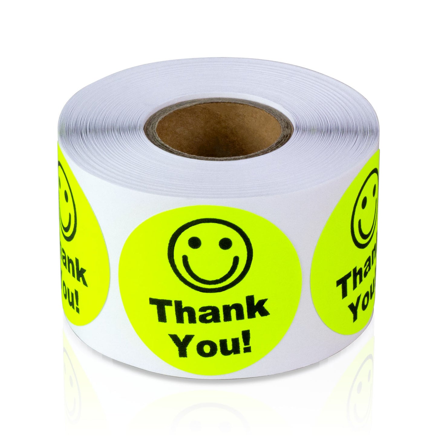 1.5 inch | Thank You Stickers with Smiley Face