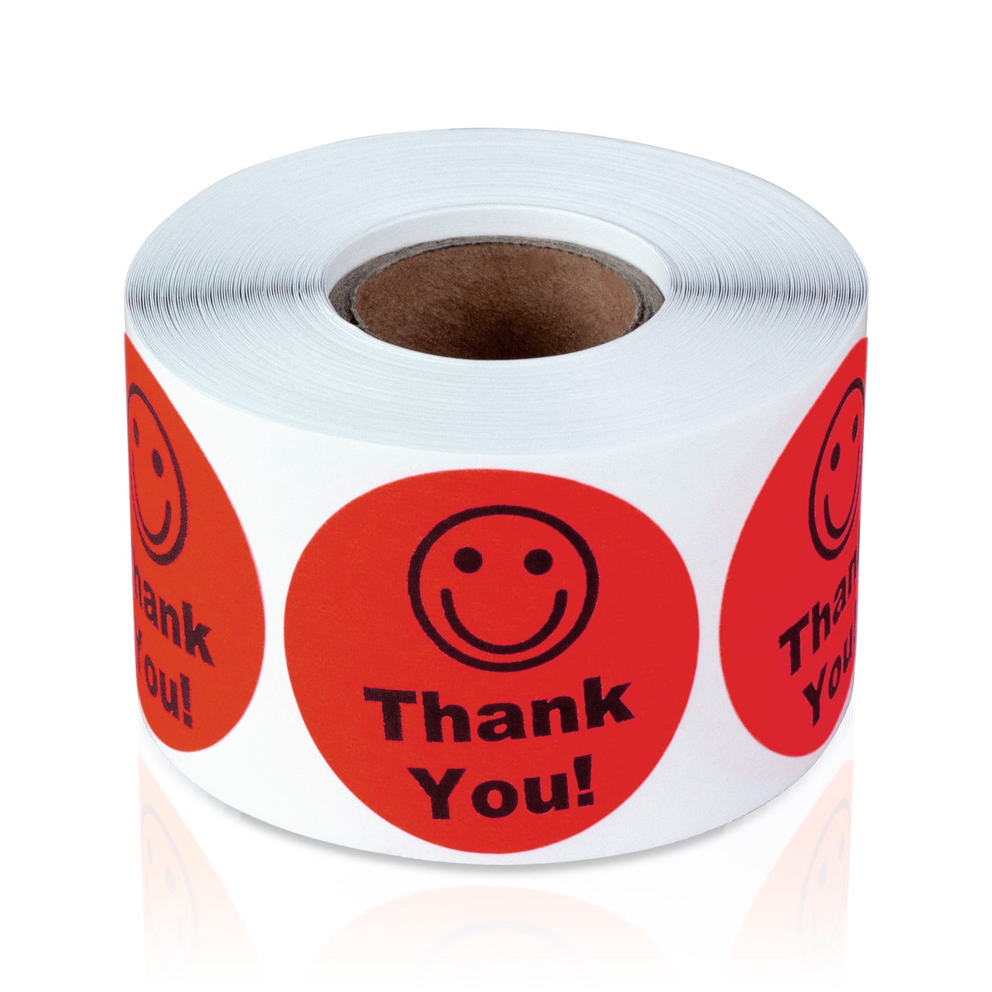 1.5 inch | Thank You Stickers with Smiley Face