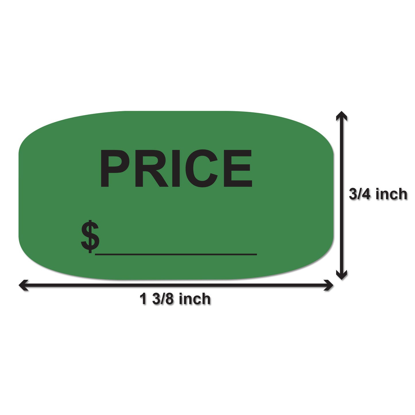 1.375 x .75 inch | Retail & Sales: Pricing Labels - Write-in Price Stickers