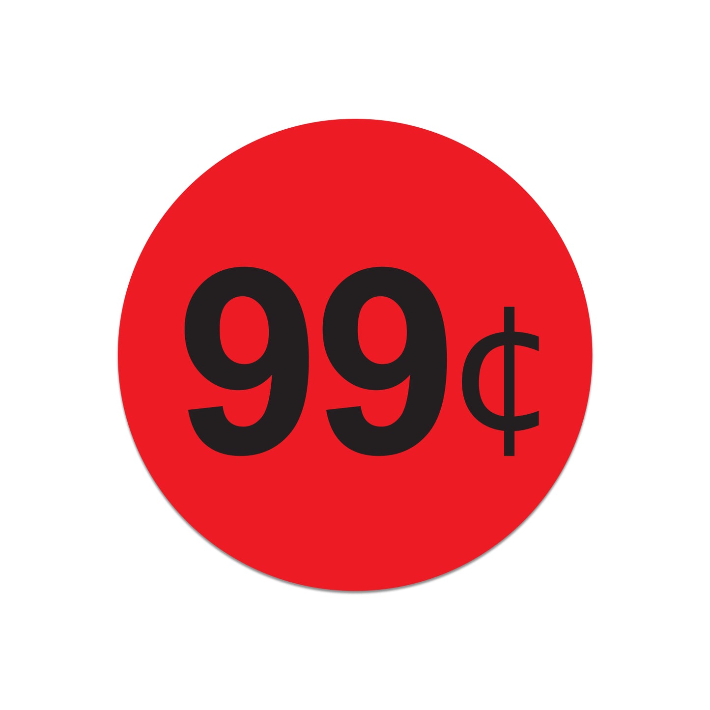 1 inch | Retail & Pricing: 99 ¢ 99 Cents Stickers