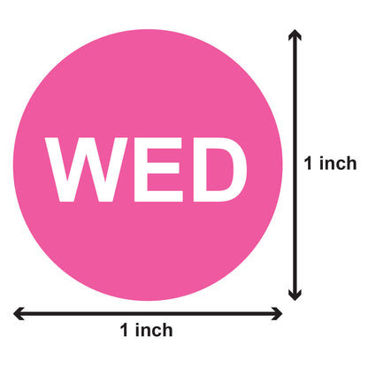 1 inch | Days of the Week: Wednesday Stickers