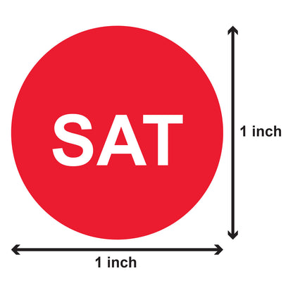 1 inch | Days of the Week: Saturday Stickers