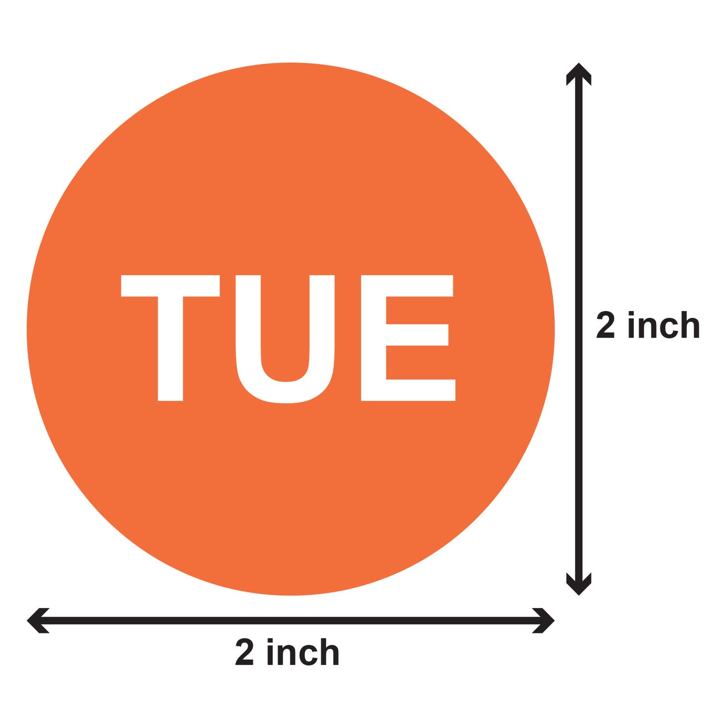 2 inch | Days of the Week: Tuesday Stickers