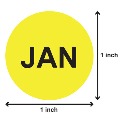 1 inch | Months of the Years: January Stickers