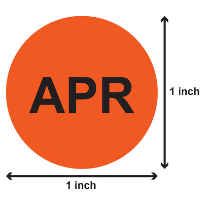 1 inch | Months of the Years: April Stickers