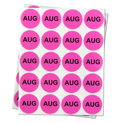 1 inch | Months of the Years: August Stickers