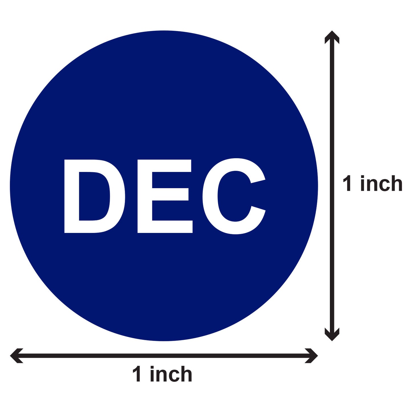 1 inch | Months of the Years: December Stickers