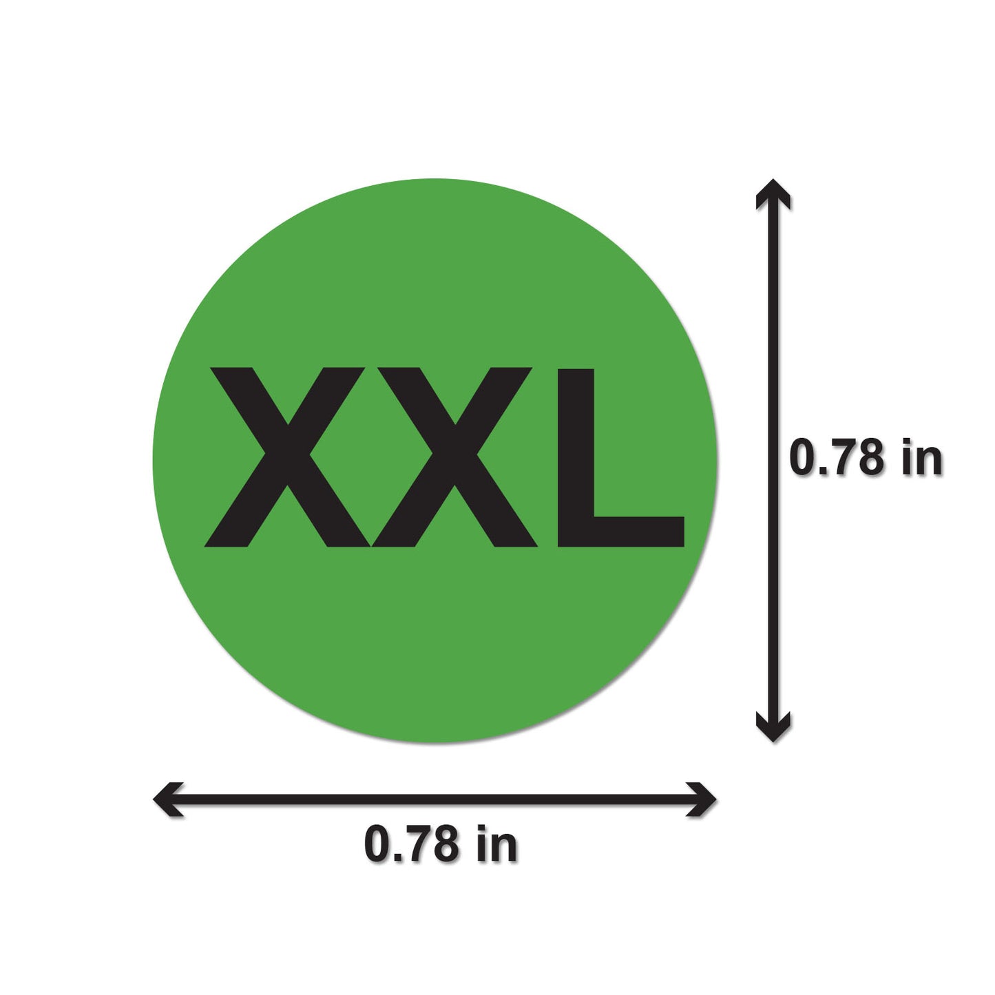 0.78 inch | Clothing Size: XX-Large (XXL) Stickers