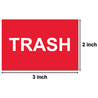 3 x 2 inch | Trash & Disposal: Trash Stickers