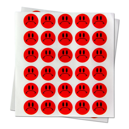 0.5 inch | Sad Unhappy Face Stickers