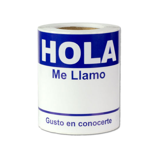 4 x 2.31 inch | Name Tags: Hola Me Llamo Stickers