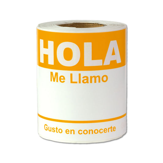 4 x 2.31 inch | Name Tags: Hola Me Llamo Stickers