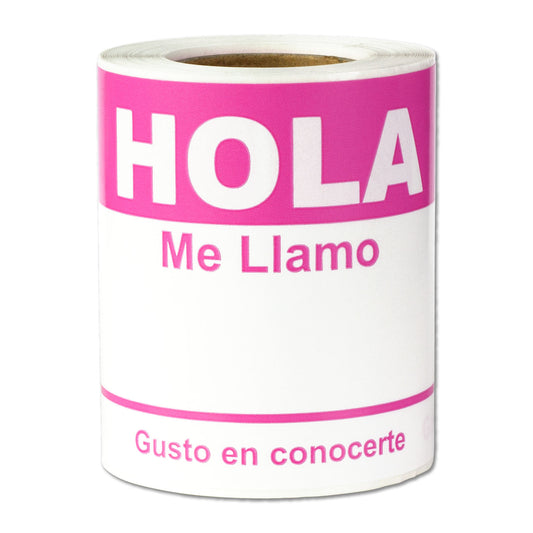 4 x 2.31 inch | Name Tags: Hola Me Llamo Stickers