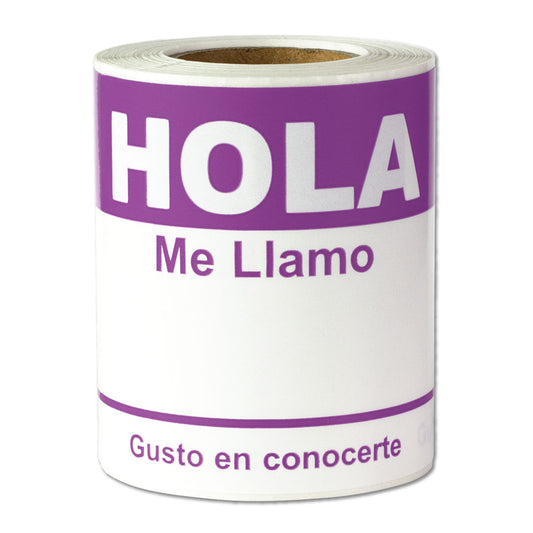 4 x 2.31 inch | Name Tags: Hola Me Llamo Stickers