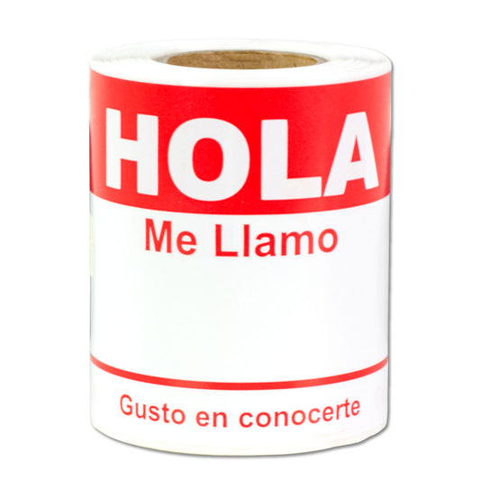 4 x 2.31 inch | Name Tags: Hola Me Llamo Stickers