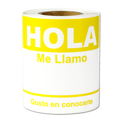 4 x 2.31 inch | Name Tags: Hola Me Llamo Stickers