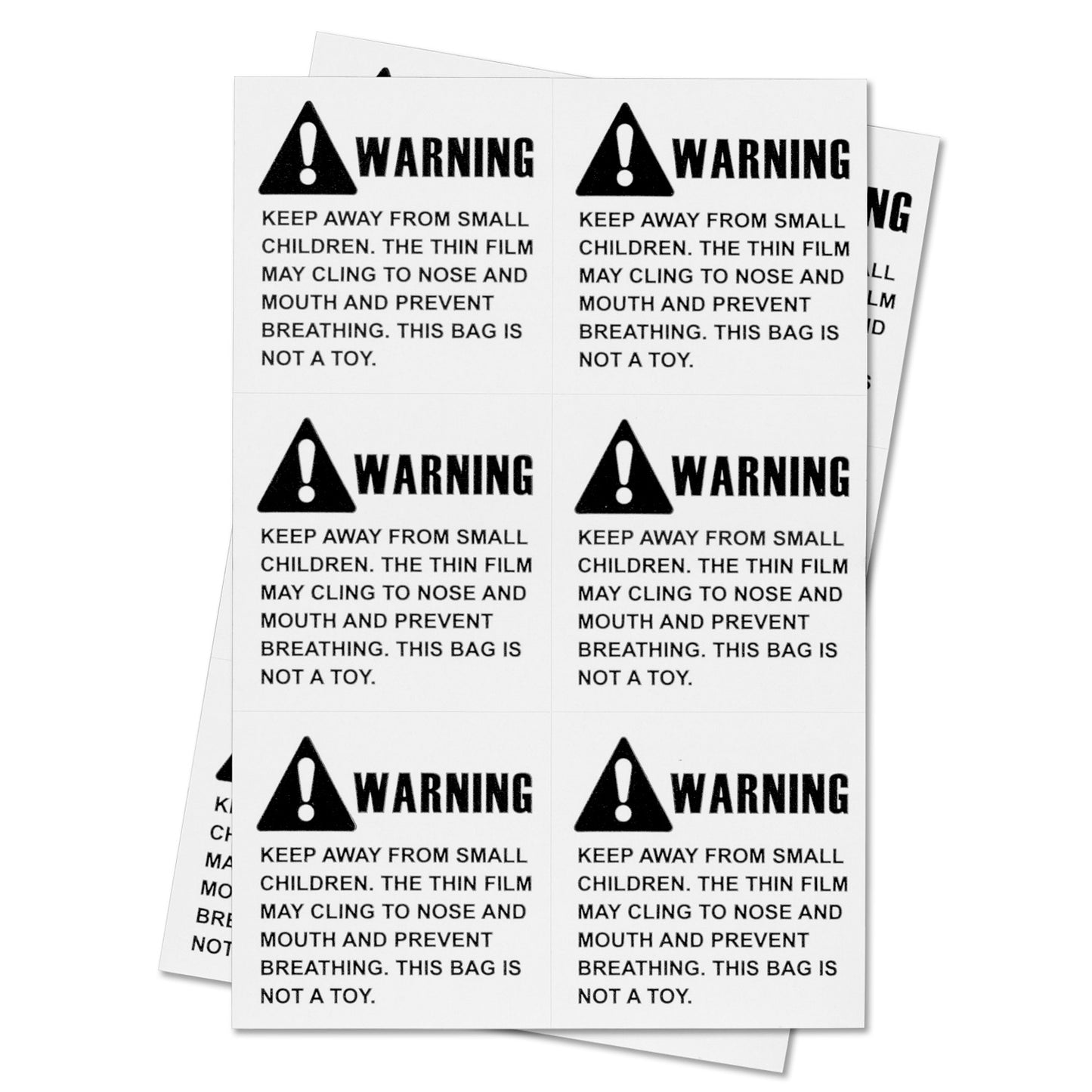 2 inch | Suffocation Warning Stickers, Plastic Bag Warning