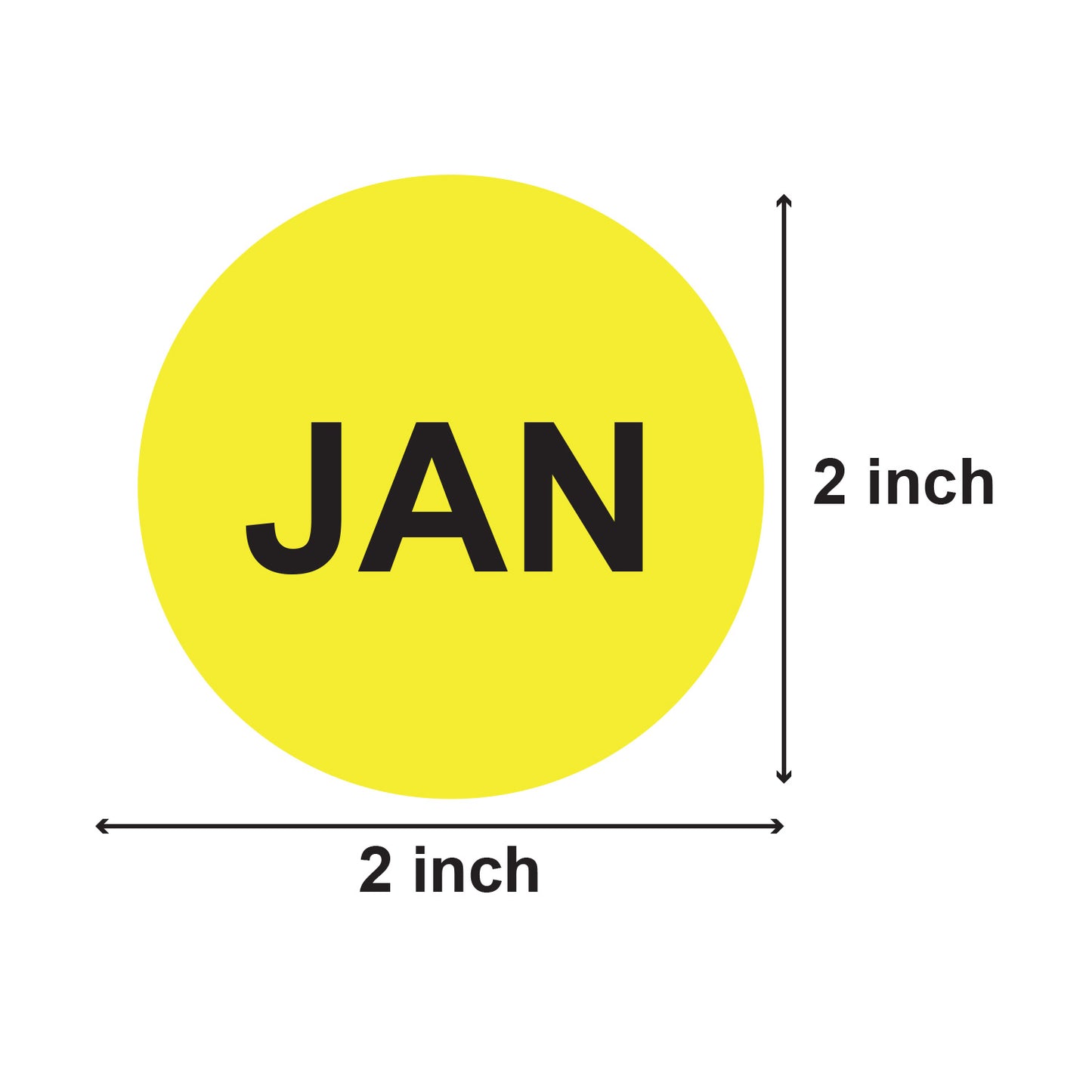 2 inch | Months of the Year: January Stickers