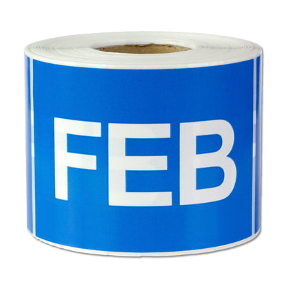 3 x 2 inch | Months of the Year: February Stickers