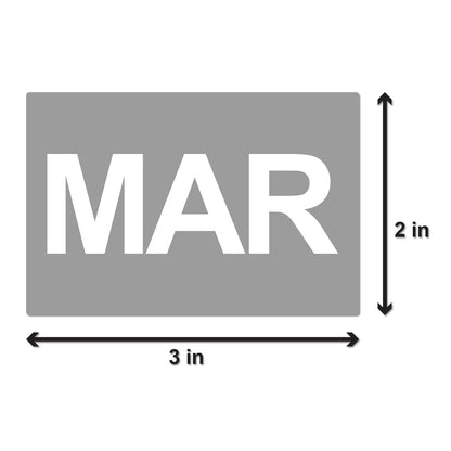 March Date Labels 3 x 2 inch | Months of the Year: March Stickers – OfficeSmartLabels