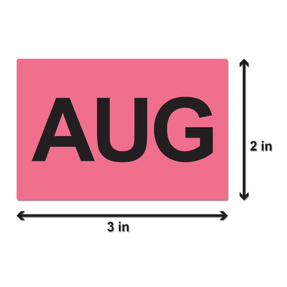 3 x 2 inch | Months of the Year: August Stickers