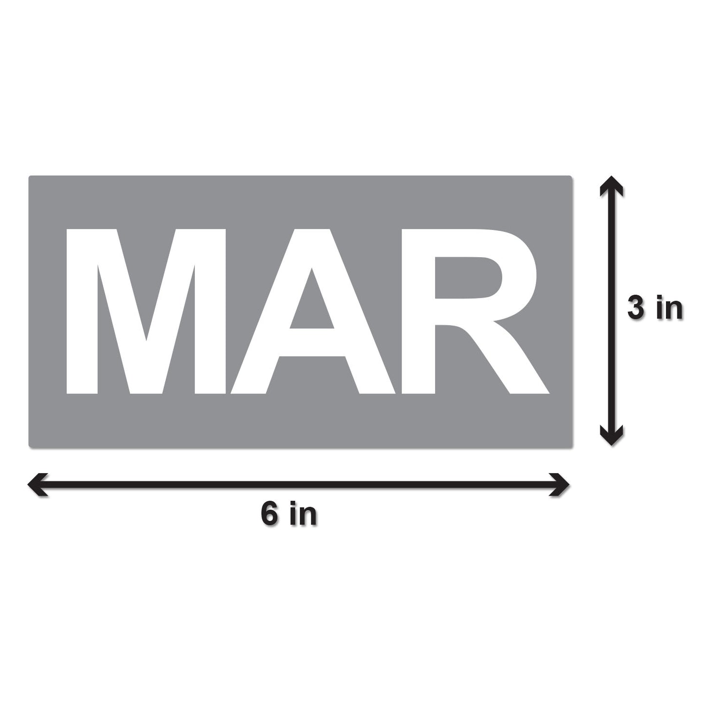 6 x 3 inch | Months of the Year: March Stickers