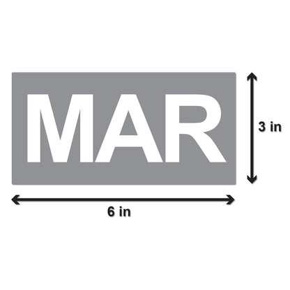 6 x 3 inch | Months of the Year: March Stickers