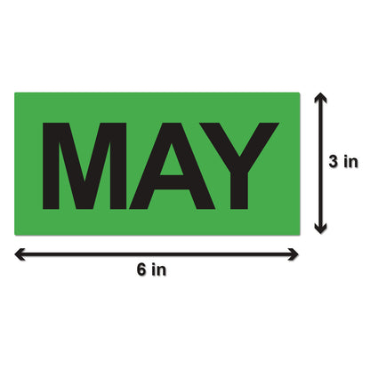 6 x 3 inch | Months of the Year: May Stickers