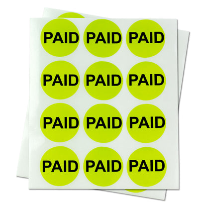 1 inch | Retail & Sales: PAID Stickers